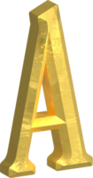 d'oro lettera illustrazione png