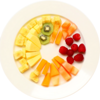 AI generated Healthy Food veggie and fruit in one dish png