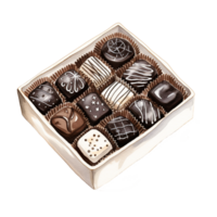 ai generado chocolate caja 12 piezas png