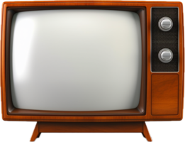 AI generated retro old television png