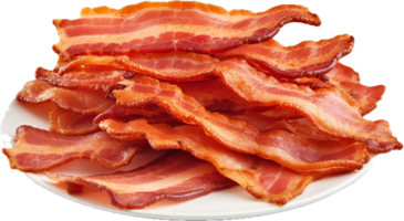 AI generated cooked bacon slices png