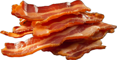 AI generated cooked bacon slices png