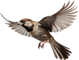 AI generated flying sparrow png