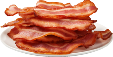 AI generated cooked bacon slices png