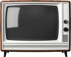 AI generated retro old television png