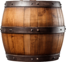 AI generated wooden oak barrel png
