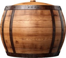 AI generated wooden oak barrel png