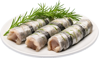 AI generated salted herring rolls png