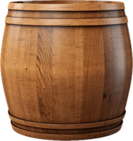 AI generated wooden oak barrel png