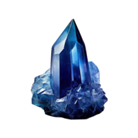 AI generated blue crystal on transparent background PNG