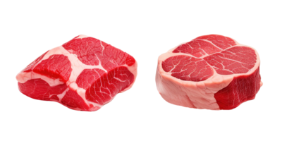 ai generiert roh Fleisch Rindfleisch auf transparent Hintergrund png