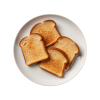 ai generiert Toast Brot isoliert auf transparent Hintergrund png