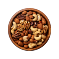 AI generated Mix nuts on transparent background png