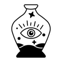 astrología magia línea icono vector
