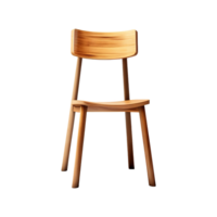 AI generated Wooden chair on transparent background png