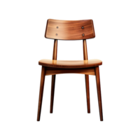 AI generated Wooden chair on transparent background png