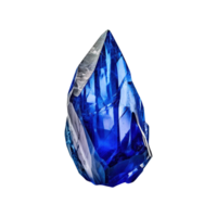 AI generated blue crystal on transparent background PNG