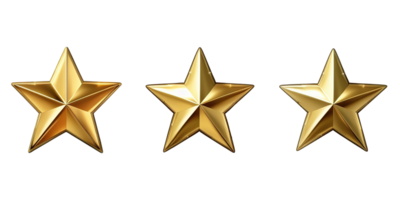 AI generated Set of Gold Star on transparent background png