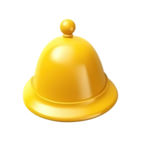 AI generated 3d notification bell icon set on transparent background png