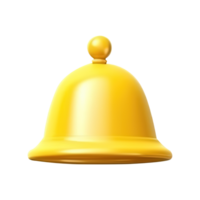 AI generated 3d notification bell icon set on transparent background png