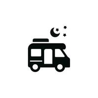 Camper van icon isolated on white background vector