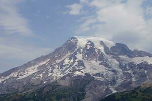 South face and glaciers of Mt. Rainier photo