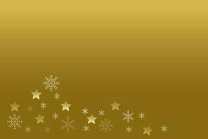 Christmas and Happy New Year with xmas snowflakes on gold background, vector illustration.