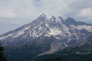 South face and glaciers of Mt. Rainier photo