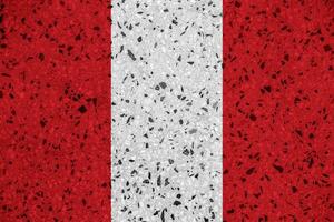 Flag of Republic of Peru on a textured background. Concept collage. photo