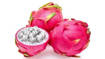 Vibrant Isolated Dragonfruit. Exotic Tropical Fruit Concept, Organic and Ripe, Healthy Dragon Fruit photo