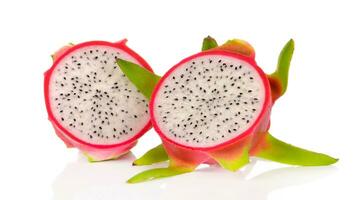 Vibrant Isolated Dragonfruit. Exotic Tropical Fruit Concept, Organic and Ripe, Healthy Dragon Fruit photo