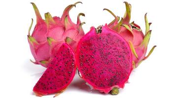 Vibrant Isolated Dragonfruit. Exotic Tropical Fruit Concept, Organic and Ripe, Healthy Dragon Fruit photo