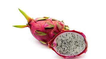 Vibrant Isolated Dragonfruit. Exotic Tropical Fruit Concept, Organic and Ripe, Healthy Dragon Fruit photo