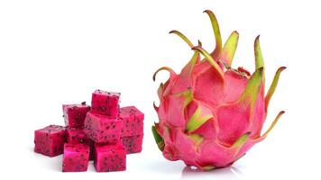 Vibrant Isolated Dragonfruit. Exotic Tropical Fruit Concept, Organic and Ripe, Healthy Dragon Fruit photo