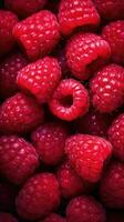 AI generated Background with a raspberry texture. Generative Ai. photo