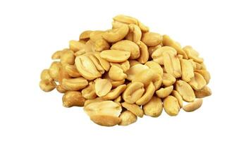 Organic Roasted Peanuts. Isolated Nut Snack Concept. Healthy, Delicious, and Crunchy Seeds photo