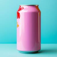 AI generated Aluminum can on isolated background - AI generated image photo