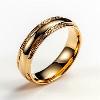 AI generated Wedding rings in yellow gold, jewelry 585, 750 - AI generated image photo