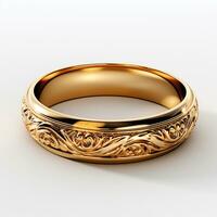 AI generated Wedding rings in yellow gold, jewelry 585, 750 - AI generated image photo