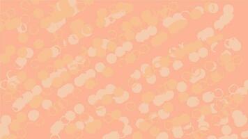 Abstract background with color of year 2024 Peach Fuzz. Vector illustration. Geometric pattern. Moving bubbles and balls. For web design, banners, and backgrounds.
