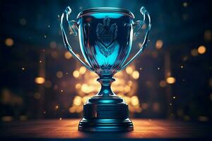 AI generated champion Award trophy cup winner concept AI Generated photo