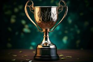 AI generated champion Award trophy cup winner concept AI Generated photo