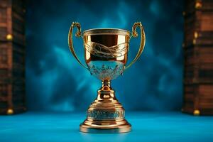 AI generated champion Award trophy cup winner concept AI Generated photo