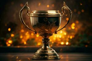 AI generated champion Award trophy cup winner concept AI Generated photo