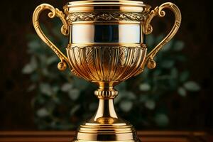 AI generated champion Award trophy cup winner concept AI Generated photo