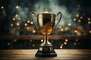 ai generado campeón premio trofeo taza ganador concepto ai generado foto