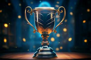 AI generated champion Award trophy cup winner concept AI Generated photo