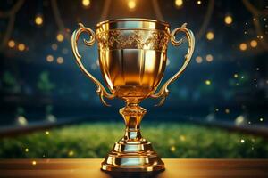 AI generated champion Award trophy cup winner concept AI Generated photo