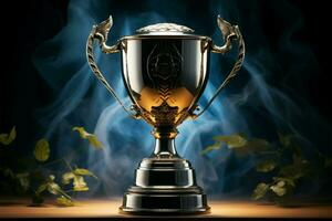 AI generated champion Award trophy cup winner concept AI Generated photo