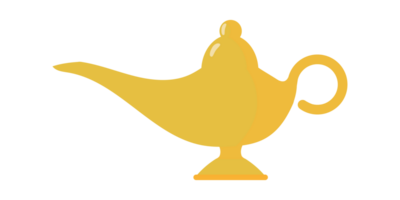 Lamp aladdin magic icon. Aladin genie lamp bottle wish cartoon illustration. png